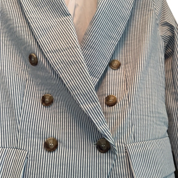 Joie Striped Double-Breasted Women's Blazer - Picture 2 of 6